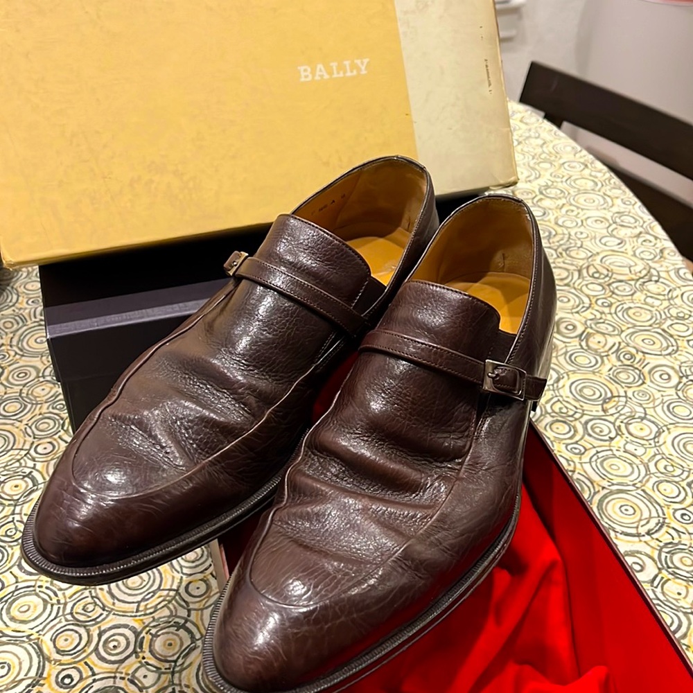 Men’s Bally Bernside Chocolate Calf Grained Shoes